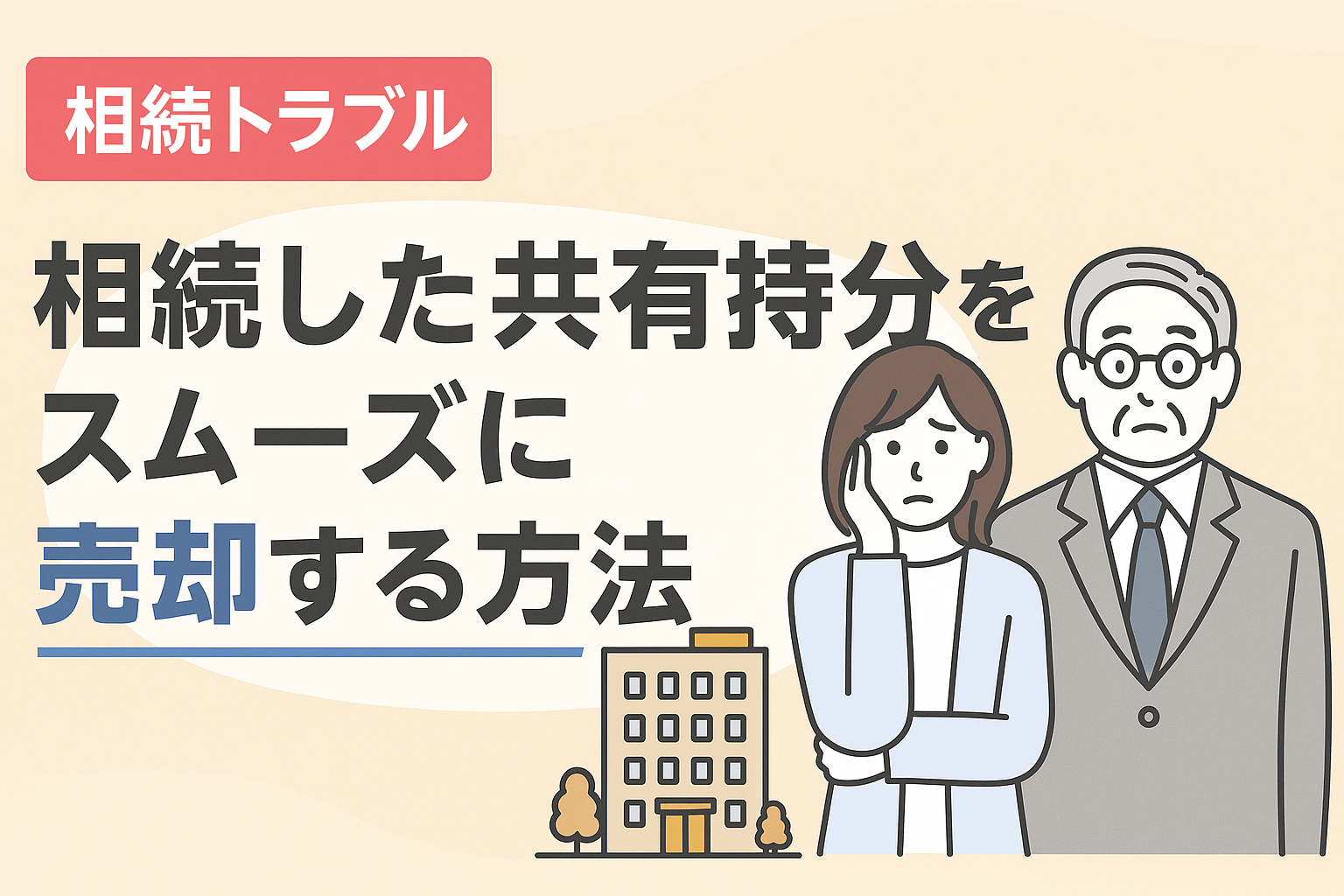 相続した共有持分の売却方法をわかりやすく解説する図解アイキャッチ画像