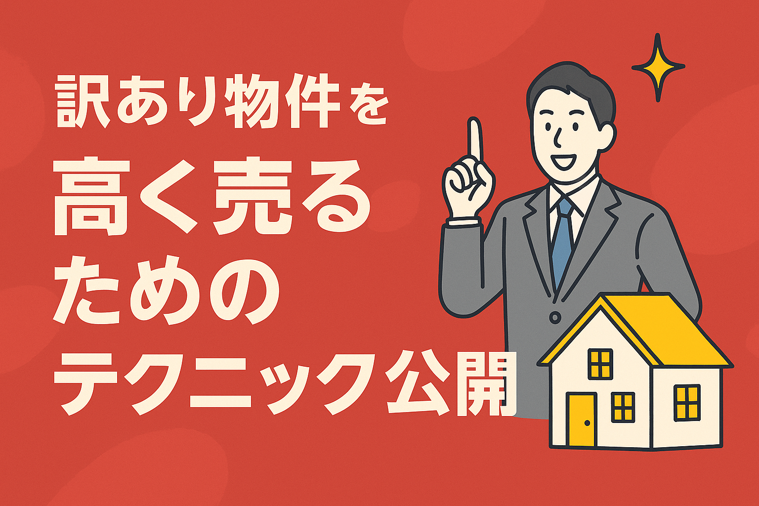 訳あり物件を高く売却するための方法を紹介するアイキャッチ画像