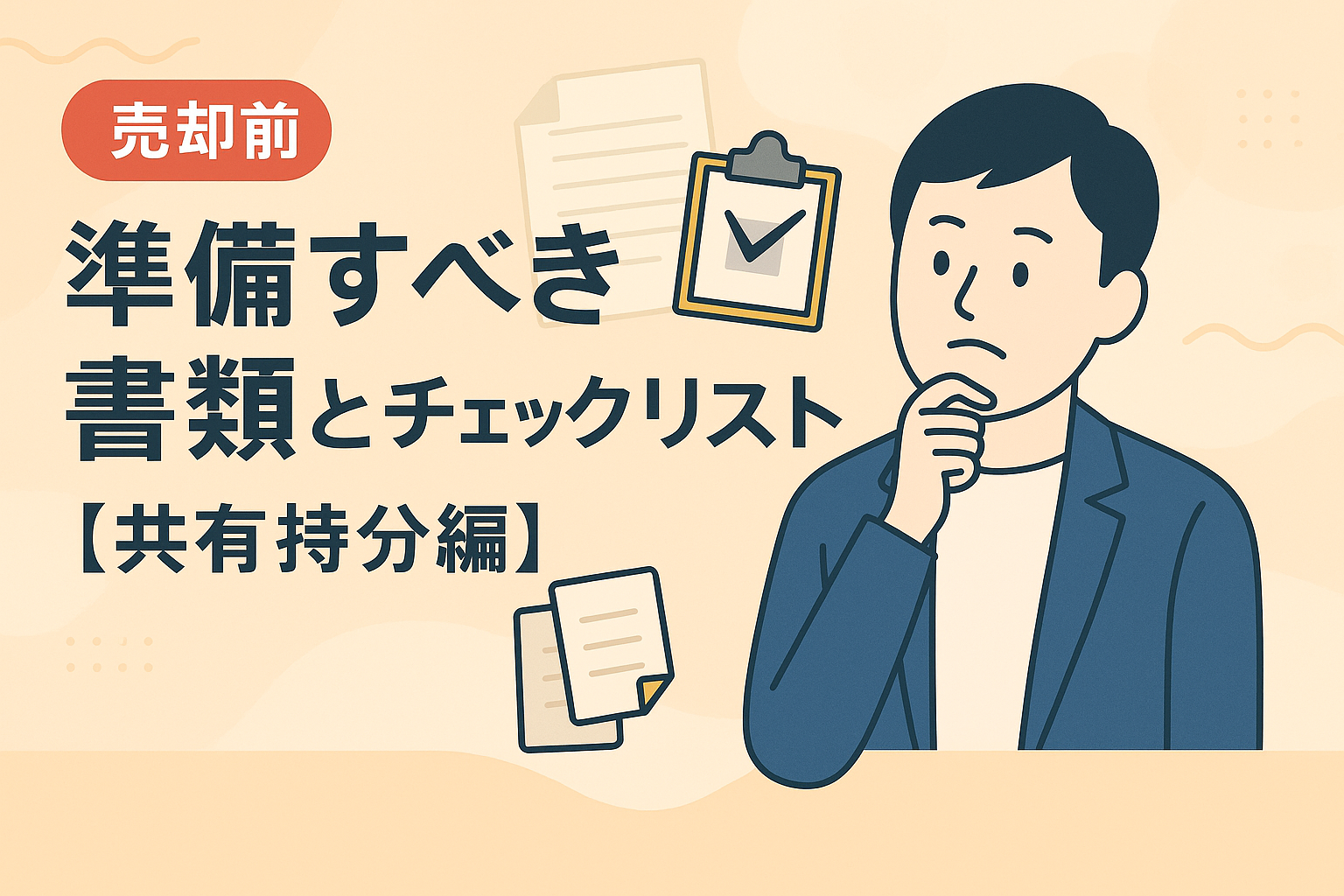 共有持分を売却する際に準備すべき書類とチェックリストを解説する図解アイキャッチ画像